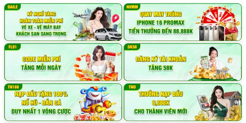Nhận thưởng nạp đầu 58K cho thành viên mới nổi bật